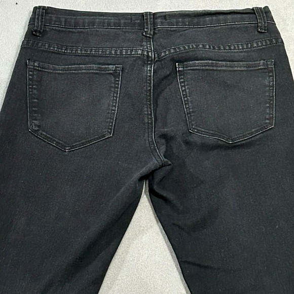 Forever 21 Jeans Womens Size 27 Black Stretch Denim  Skinny Leg Mid Rise‎ - Picture 8 of 14